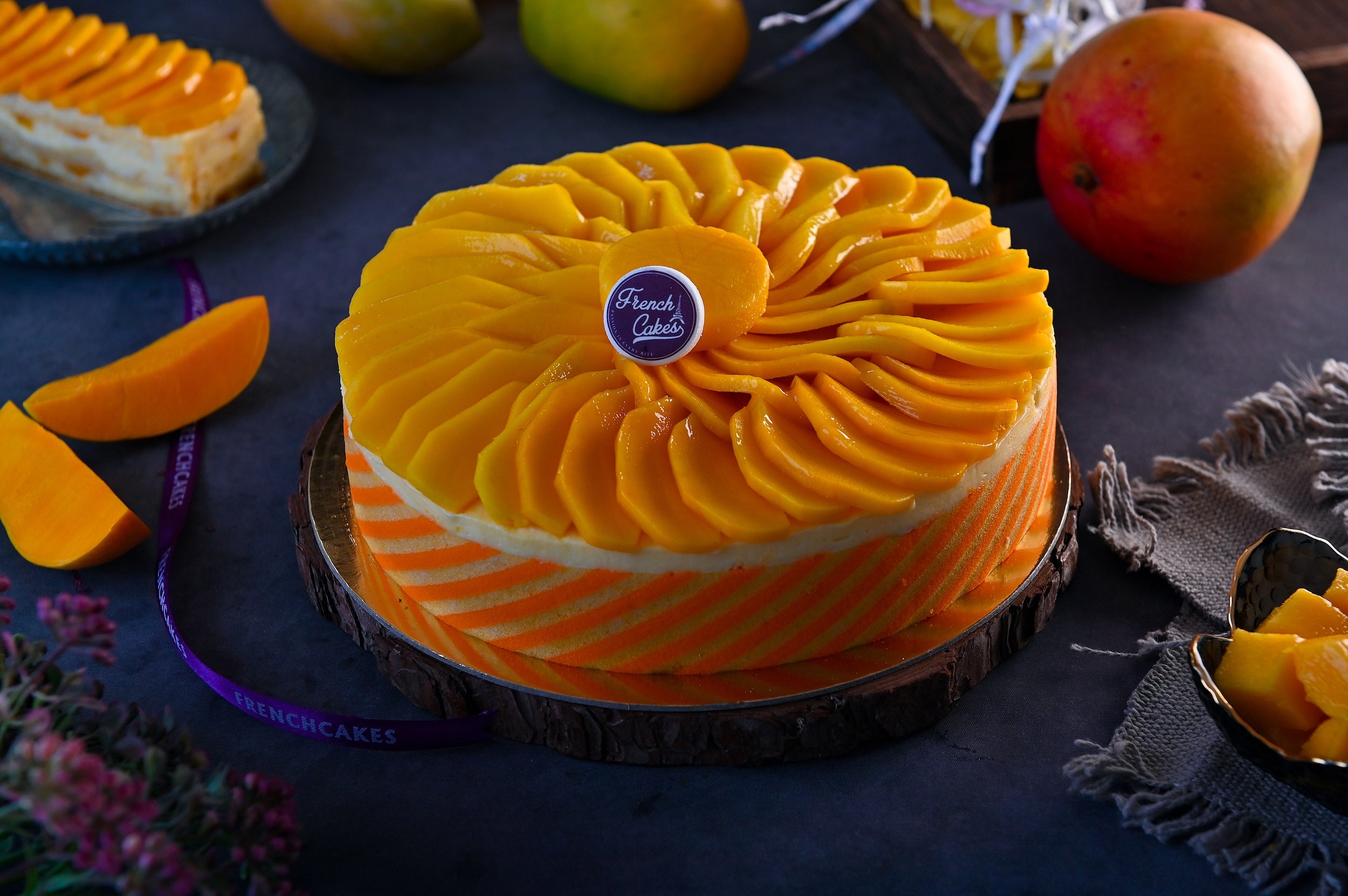 Fresh Mango Mousse Cake