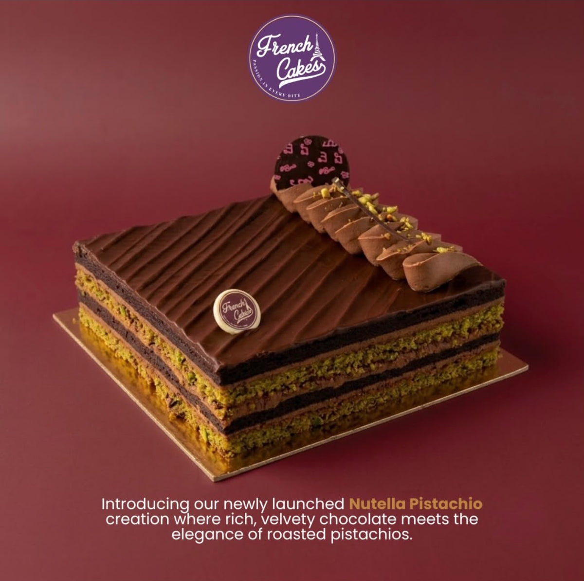 Pistachio-Nutella Royal Cake