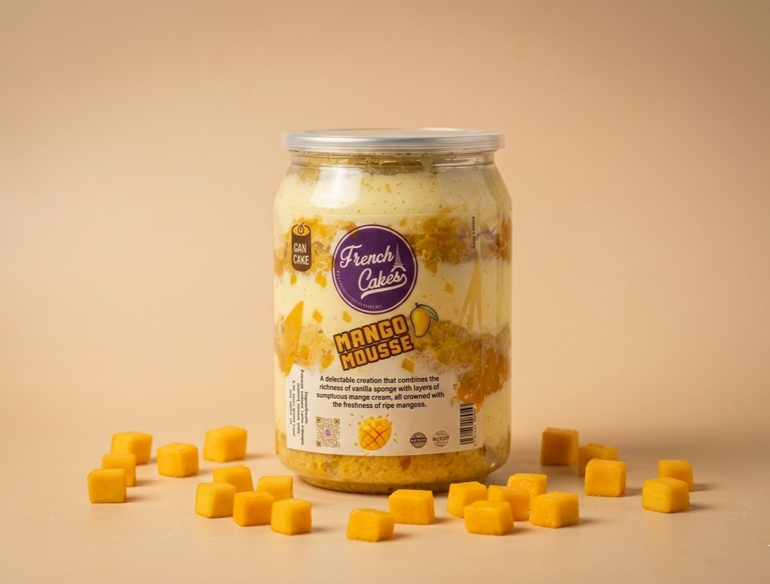 Fresh Mango Mousse Can Cake